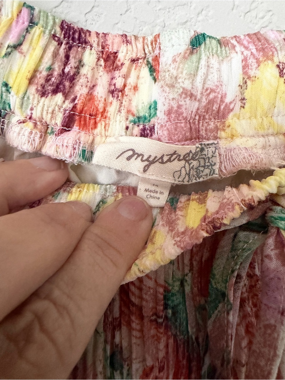 Mystee floral Pleated Shorts Size S Flowy Boho Ruffle Skort Style - Picture 8 of 10